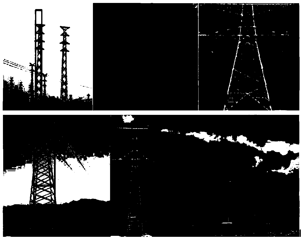 Vision-based power transmission line tower online identification and inclination detection method