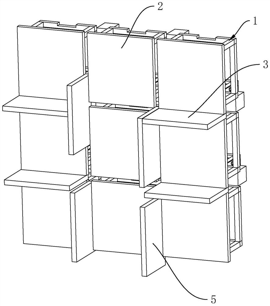 A combined display wall and its installation method