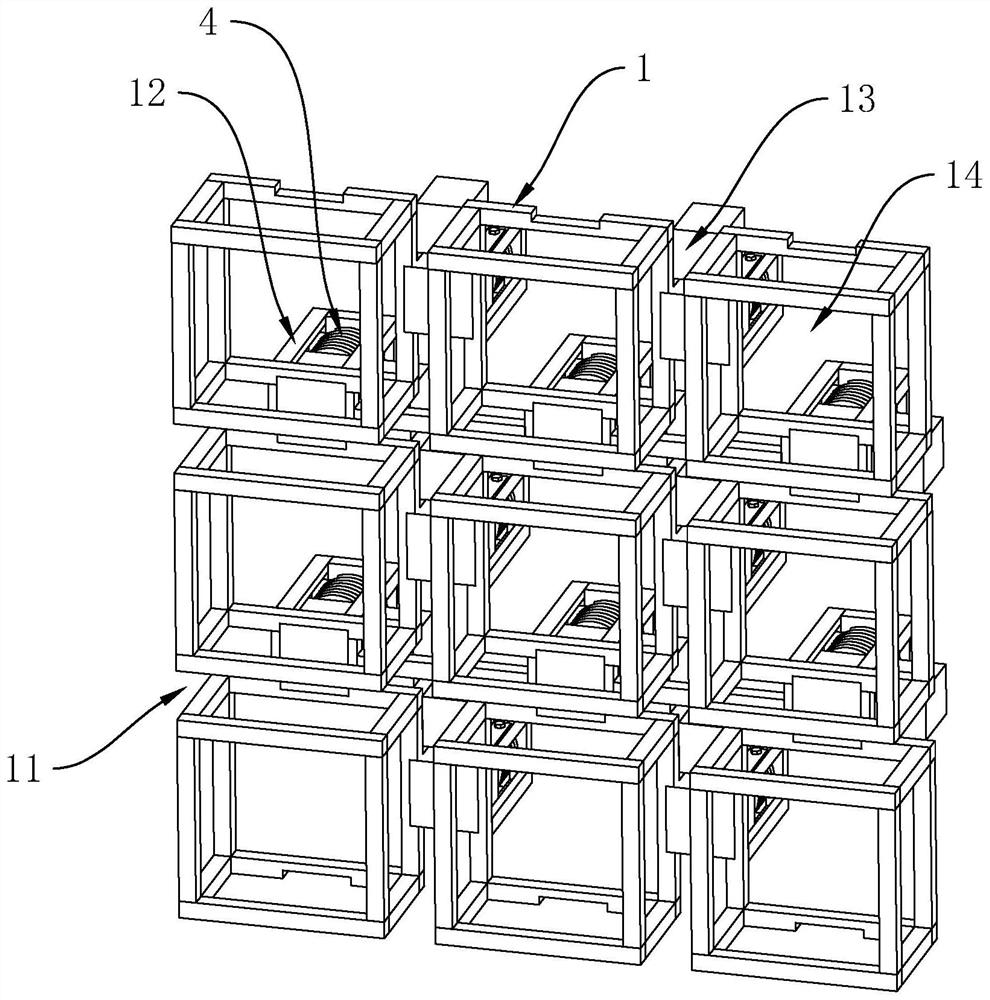 A combined display wall and its installation method