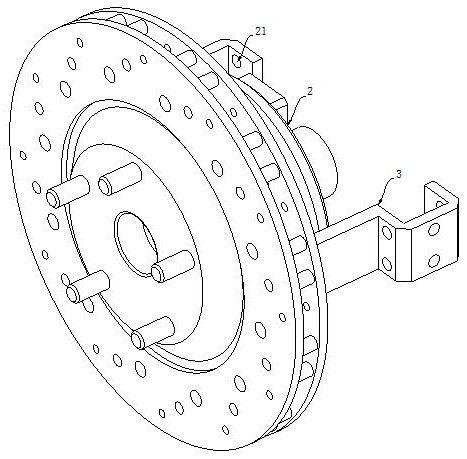 A disc brake device for kinetic energy conversion of new energy vehicles