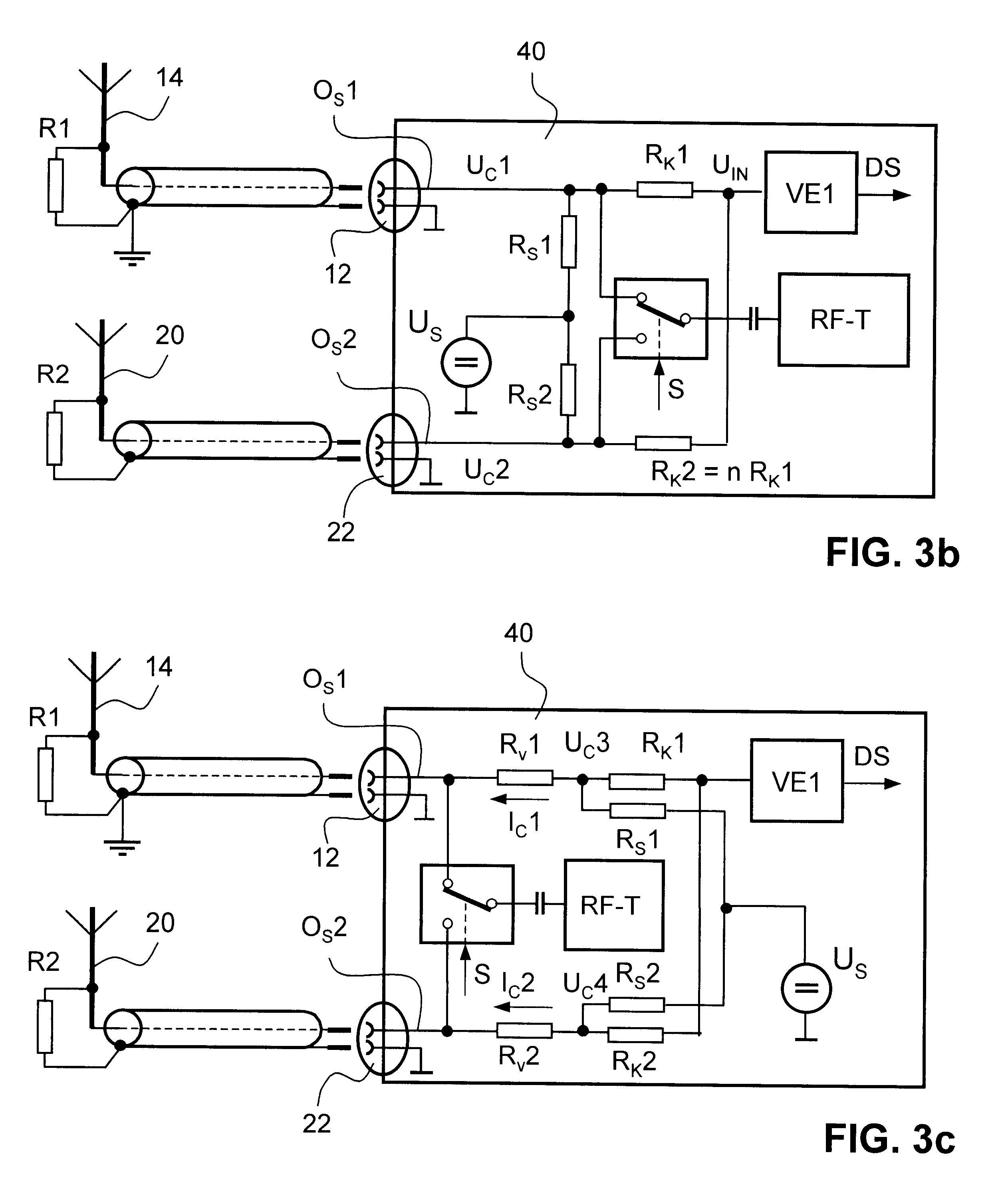 Circuit to test the working of at least one antenna