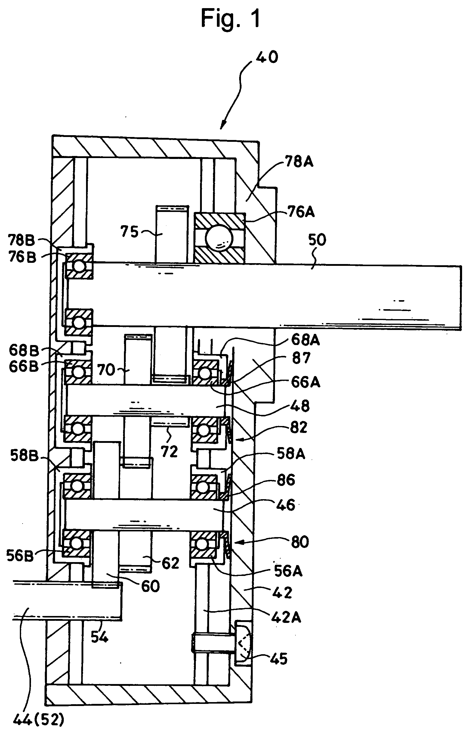 Reduction gear and reduction gear frictional load application member