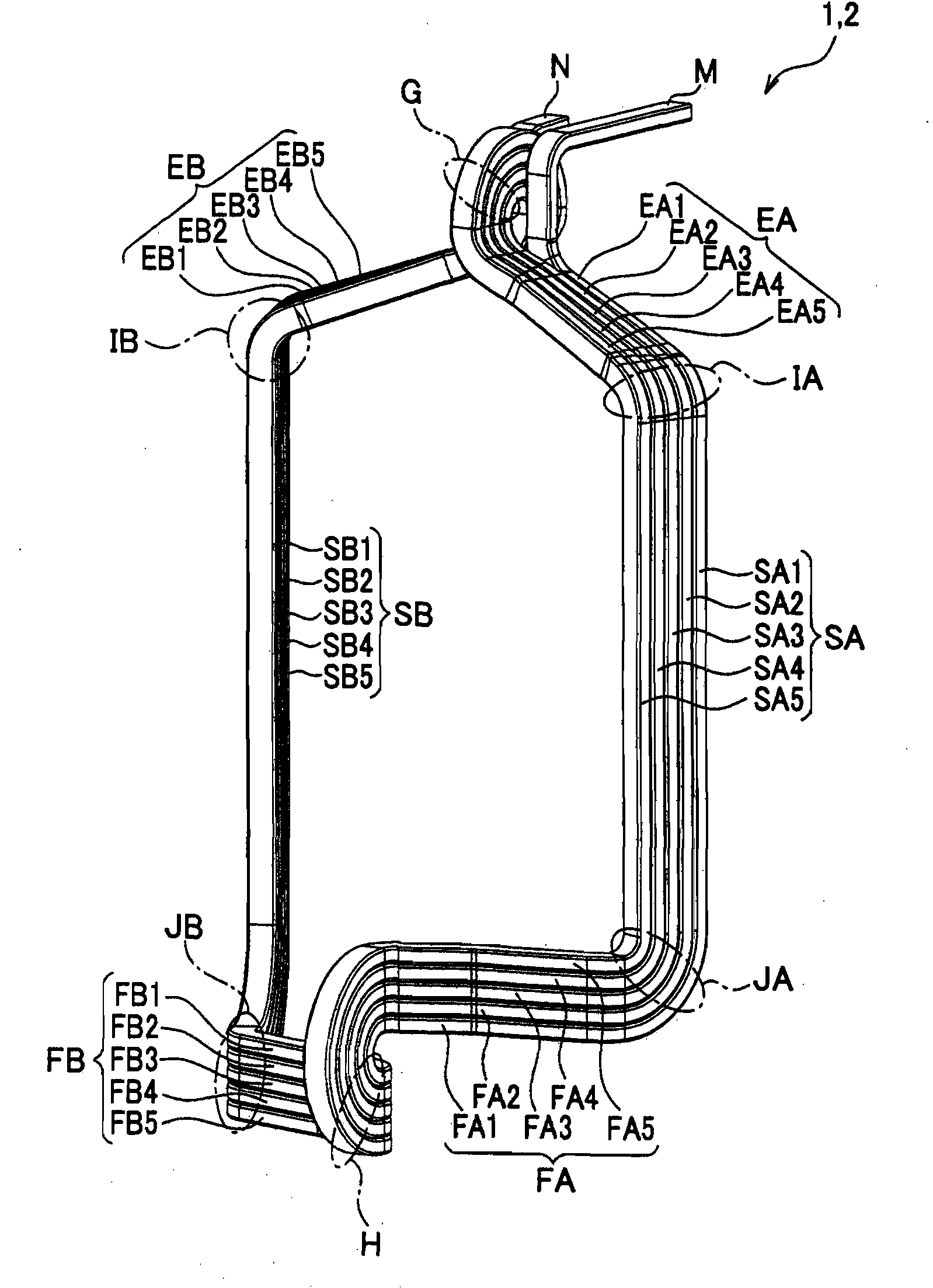Stator of rotating electrical machine, method of manufacturing same, and apparatus for manufacturing same