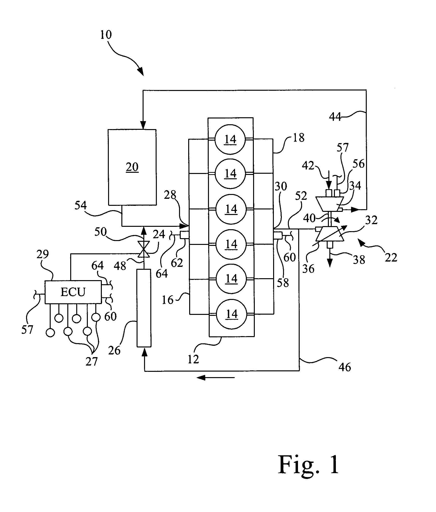 Internal combustion engine with turbocharger surge detection and control