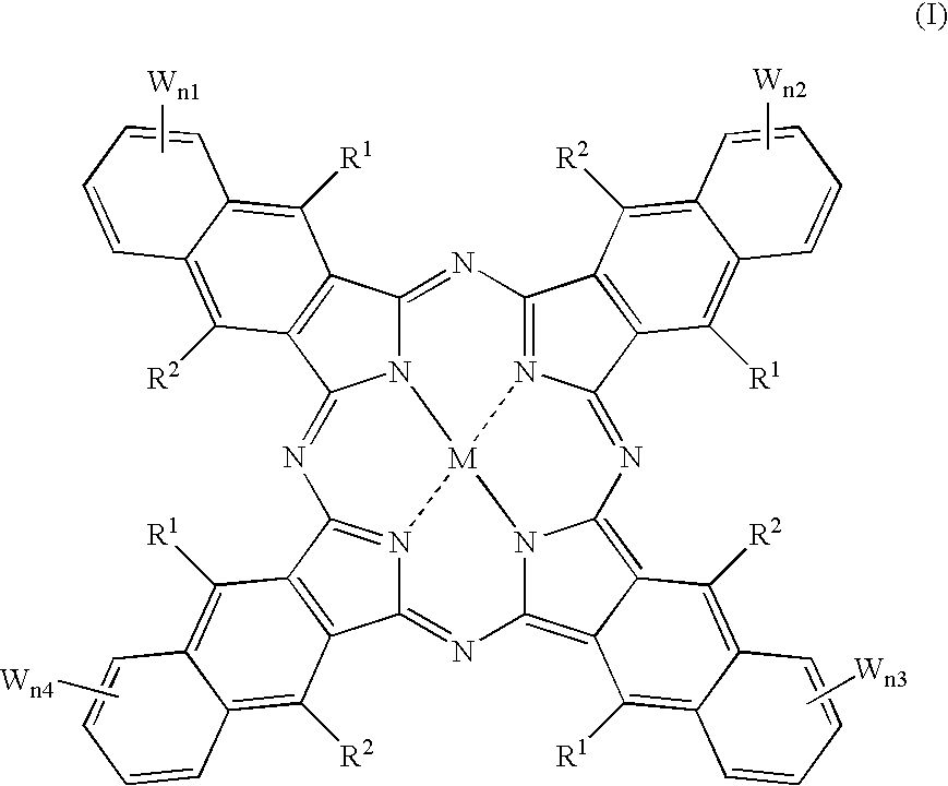 Inkjet lnks for printing coded data comprising naphthalocyanine dyes