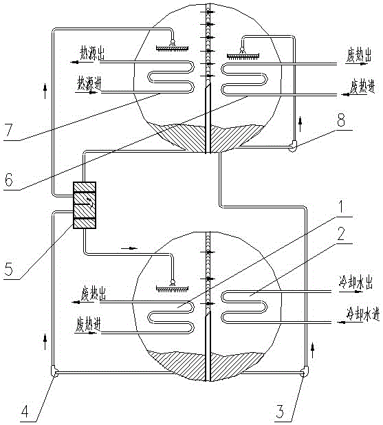 Two-stage lithium bromide absorption heat pump unit with refrigerant water preheater