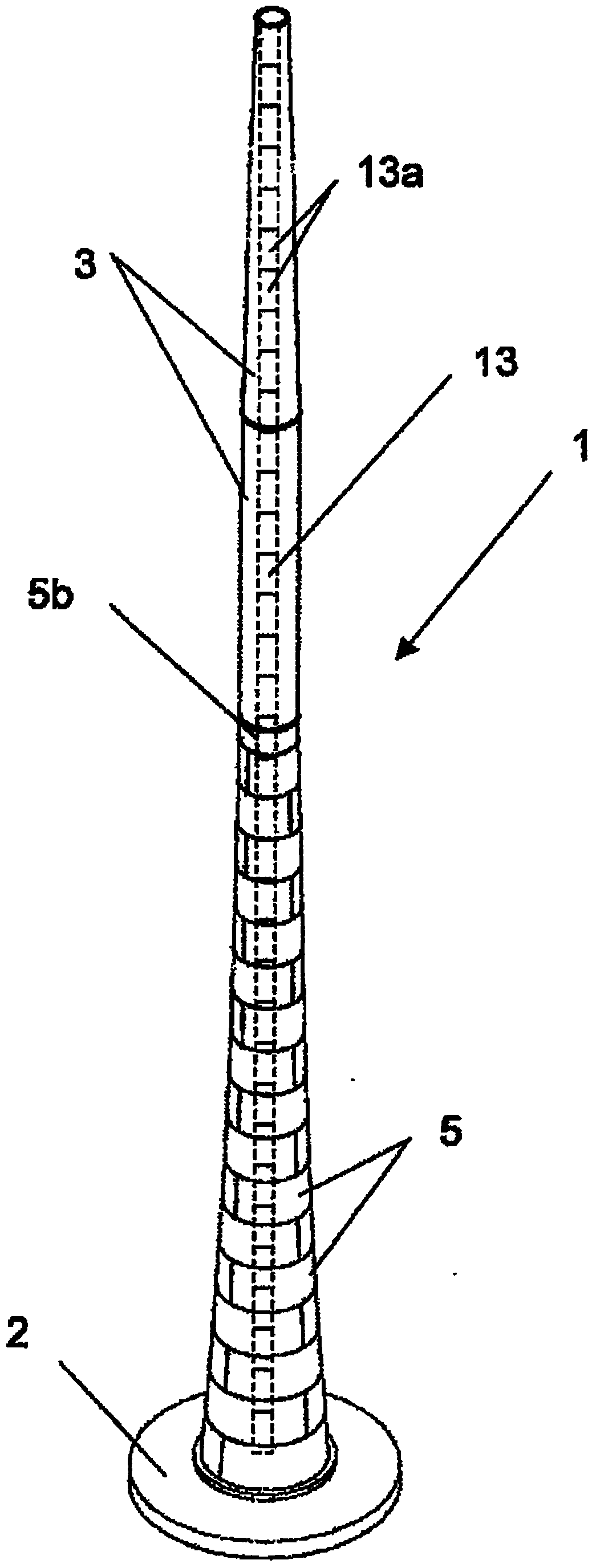 Supply rack for a tower, tower with a supply rack and method for building a supply rack inside a tower