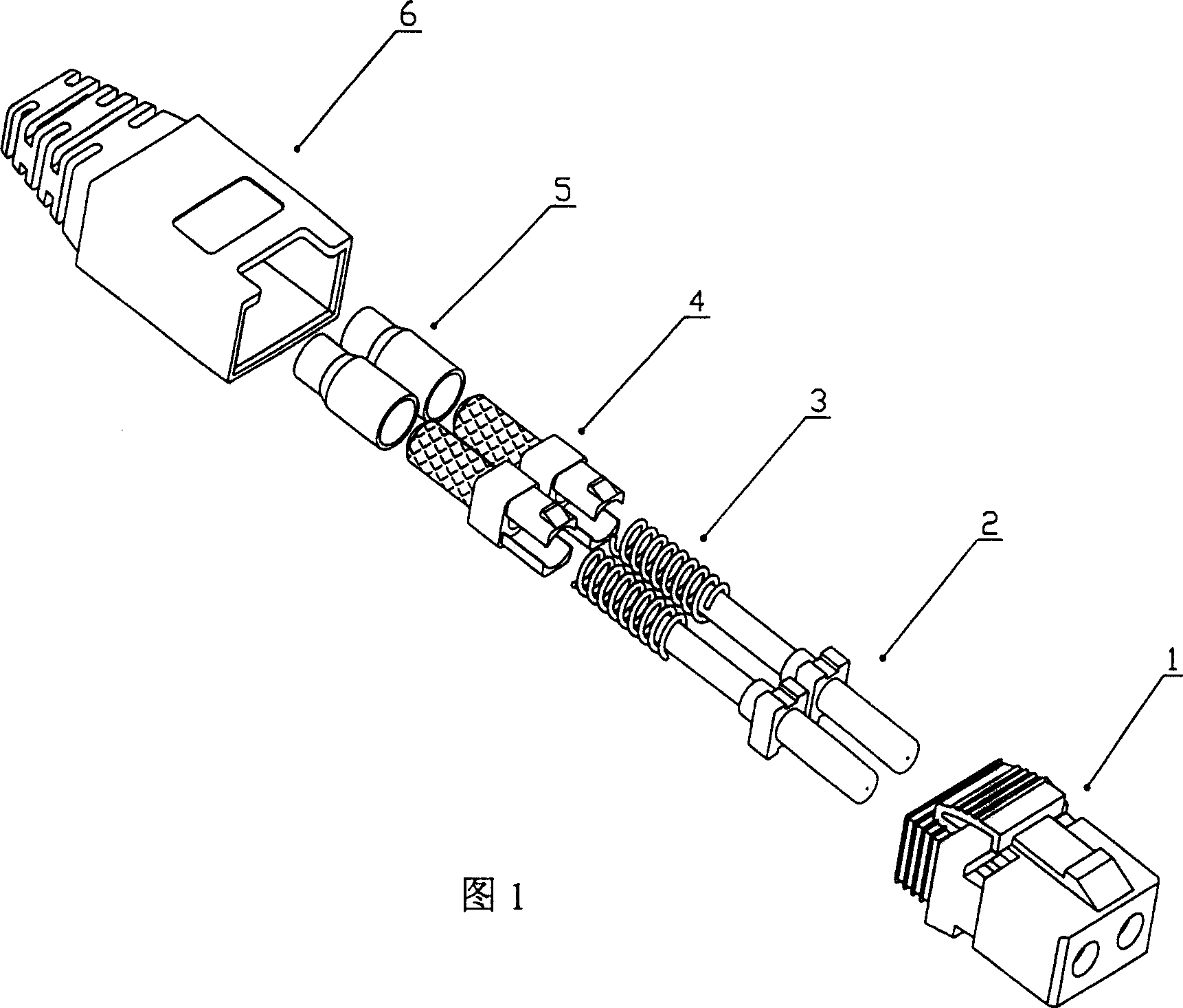 A connecting apparatus for optical fibre