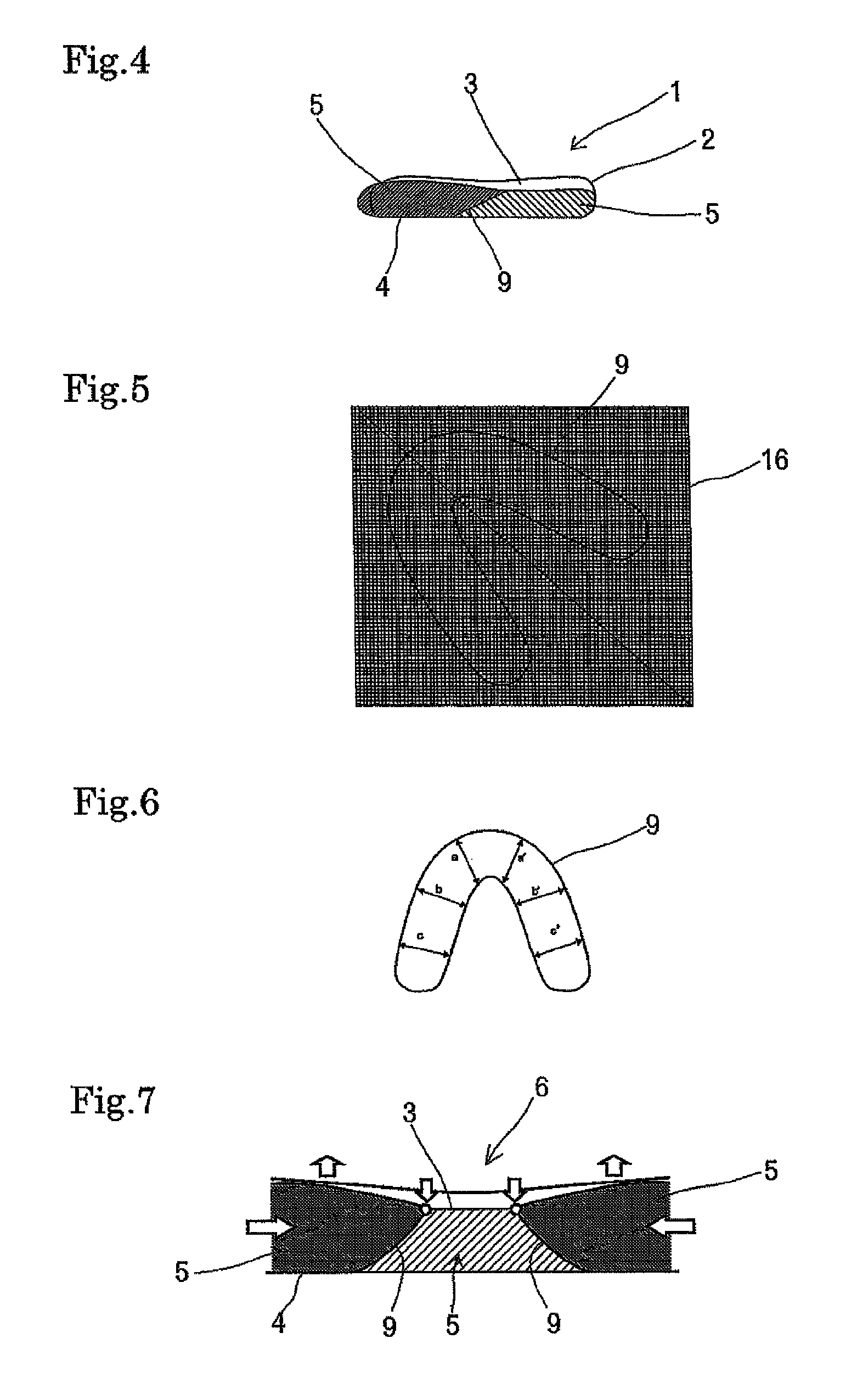 Pillow having sloping partition