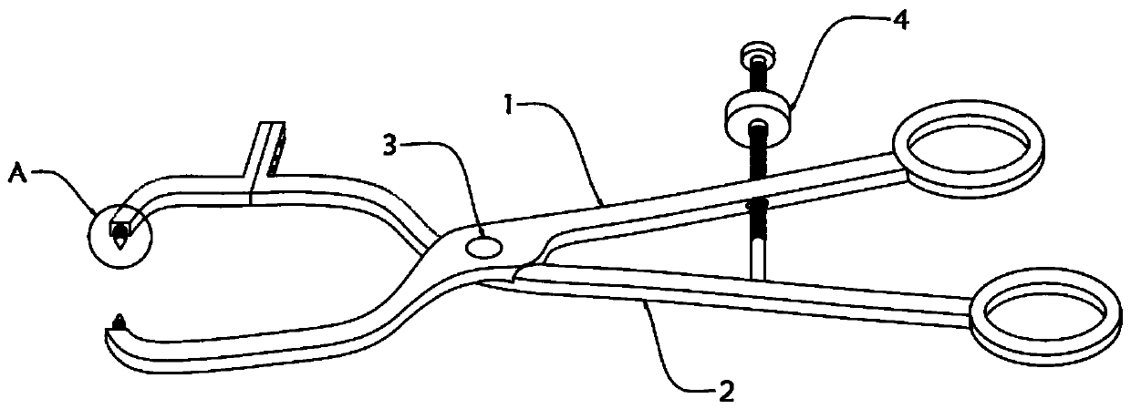 Combined reduction forceps used during closed reduction of fractures