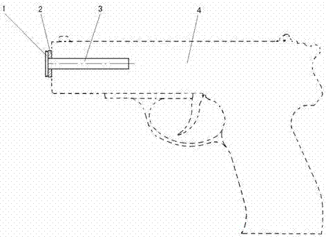Adsorption gun-barrel inserted laser transmitter