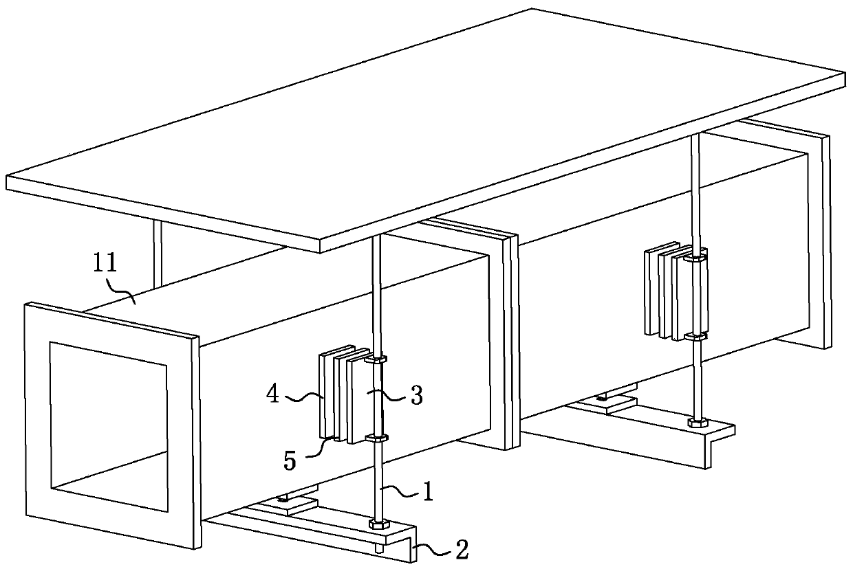 A kind of installation structure and installation method of central air-conditioning pipeline