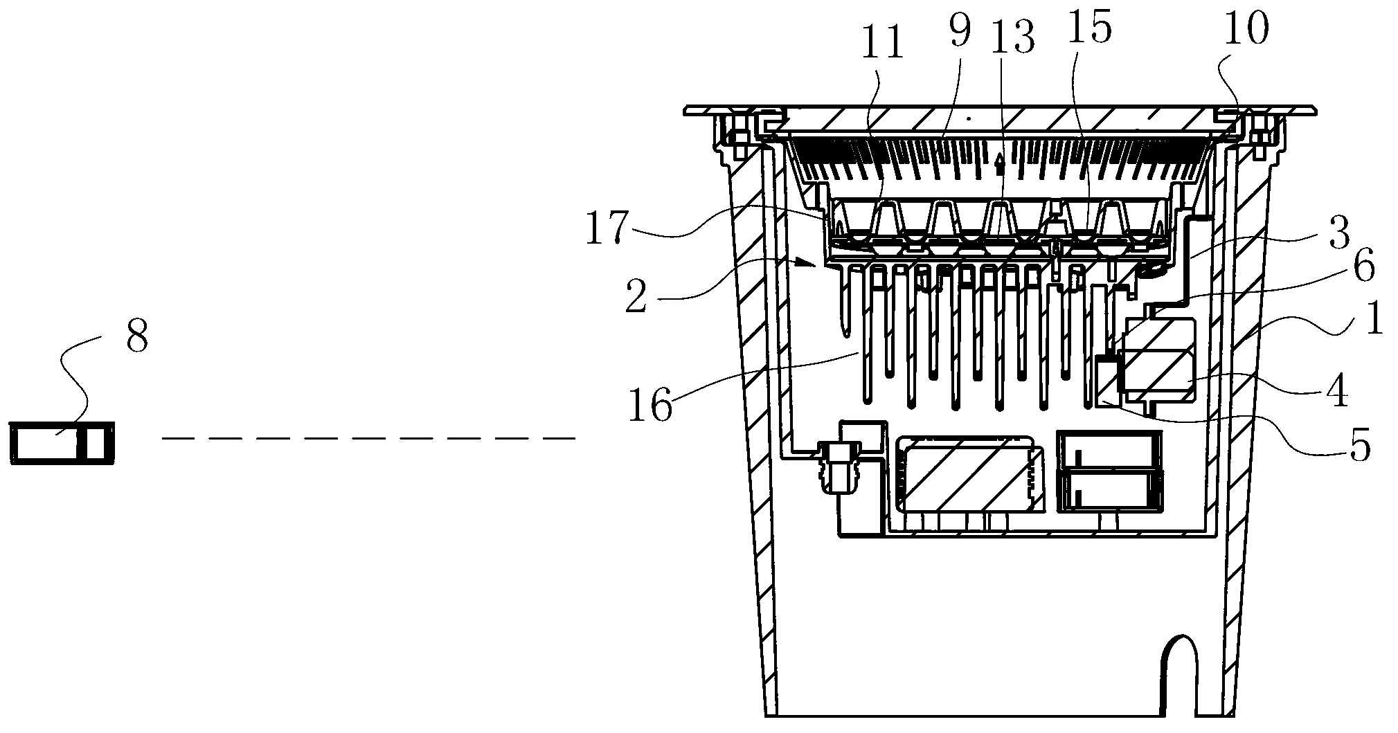 Angle adjusting device for underground lamps