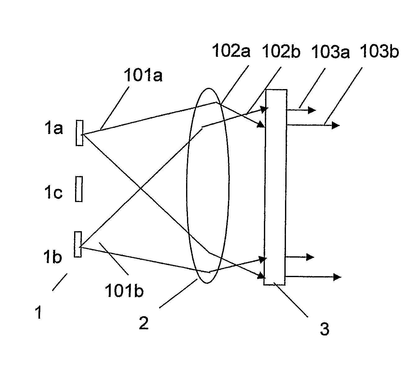 Apparatus for condensing light from multiple sources using Bragg gratings