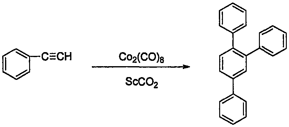 Method of preparing 1,2,4-triphenylbenzene in supercritical CO2