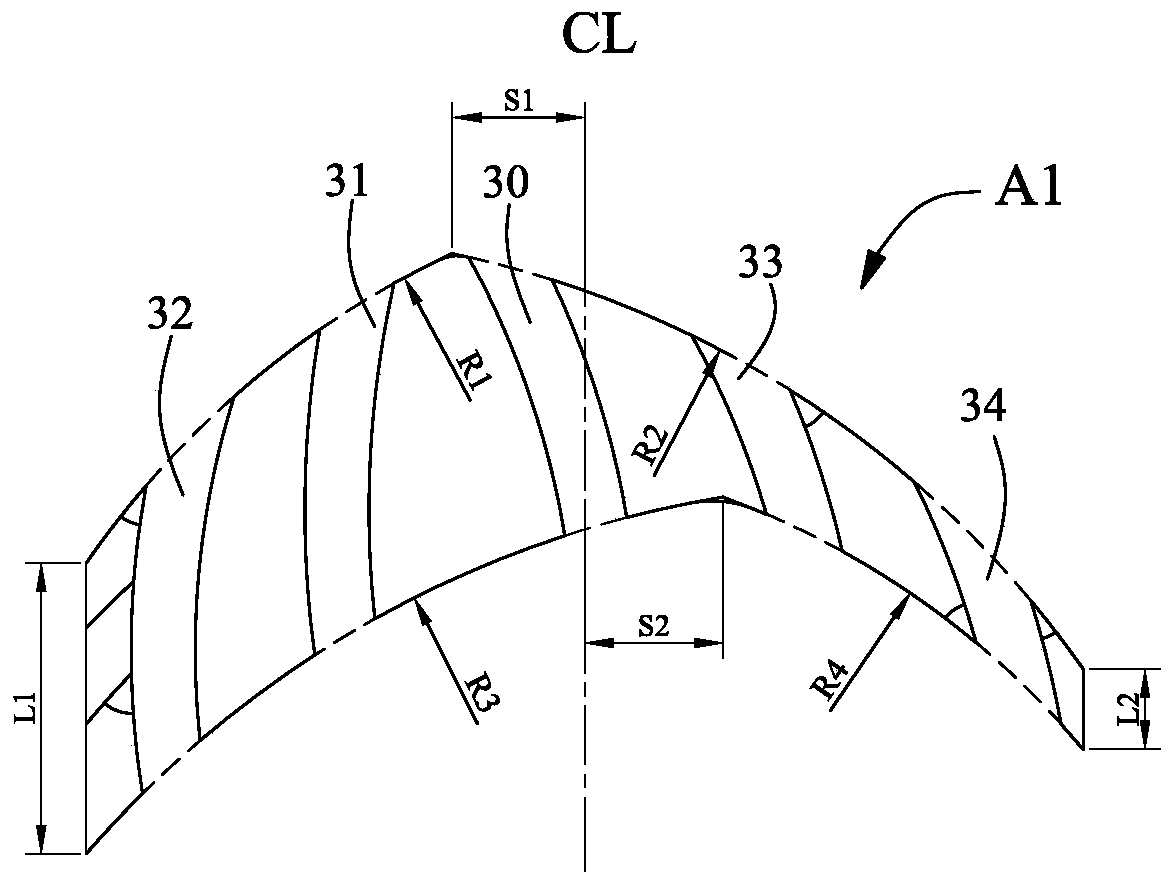 Bicycle pneumatic tire tread pattern structure