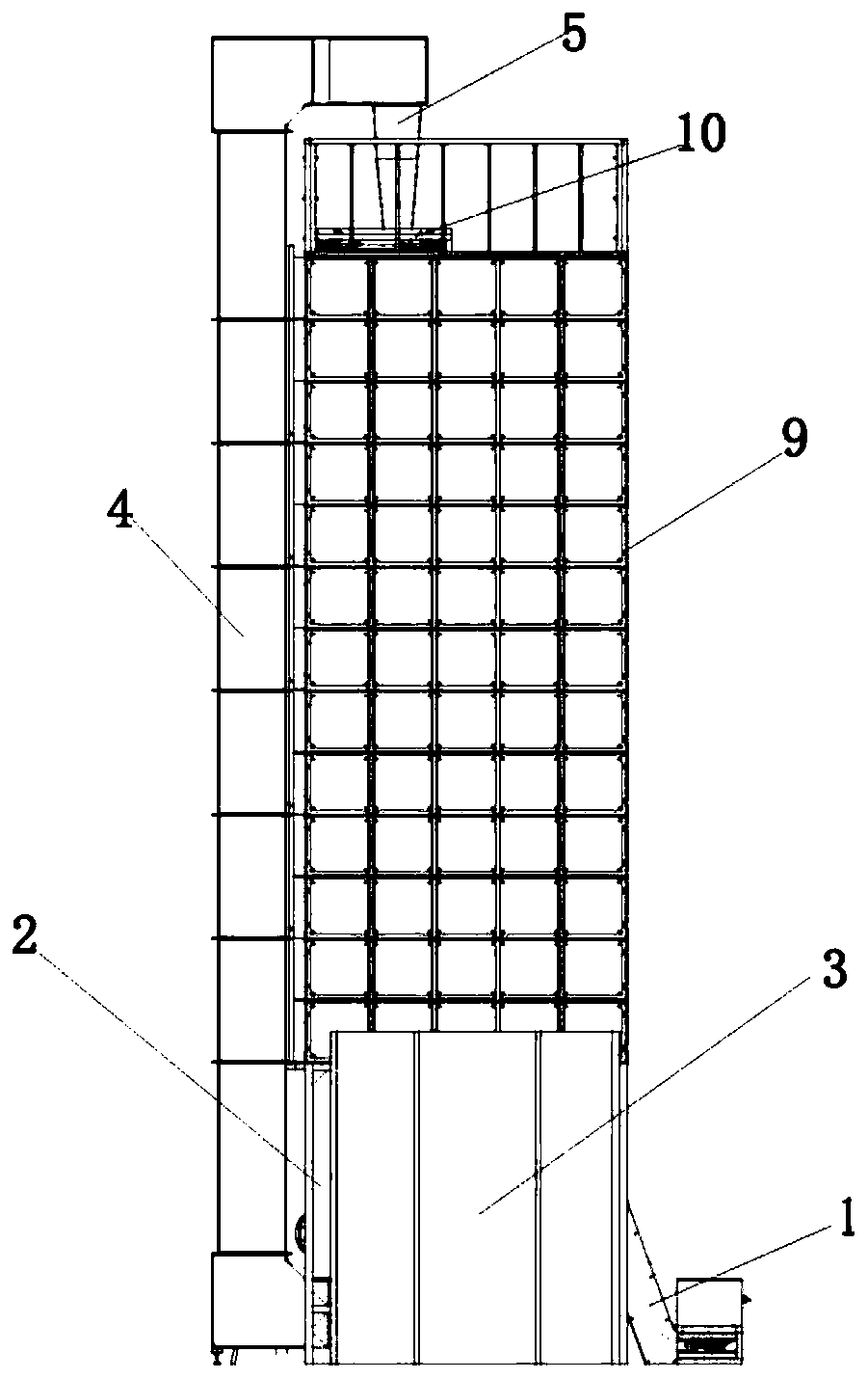 Low-temperature mixed flow circulation peanut dryer and drying method thereof