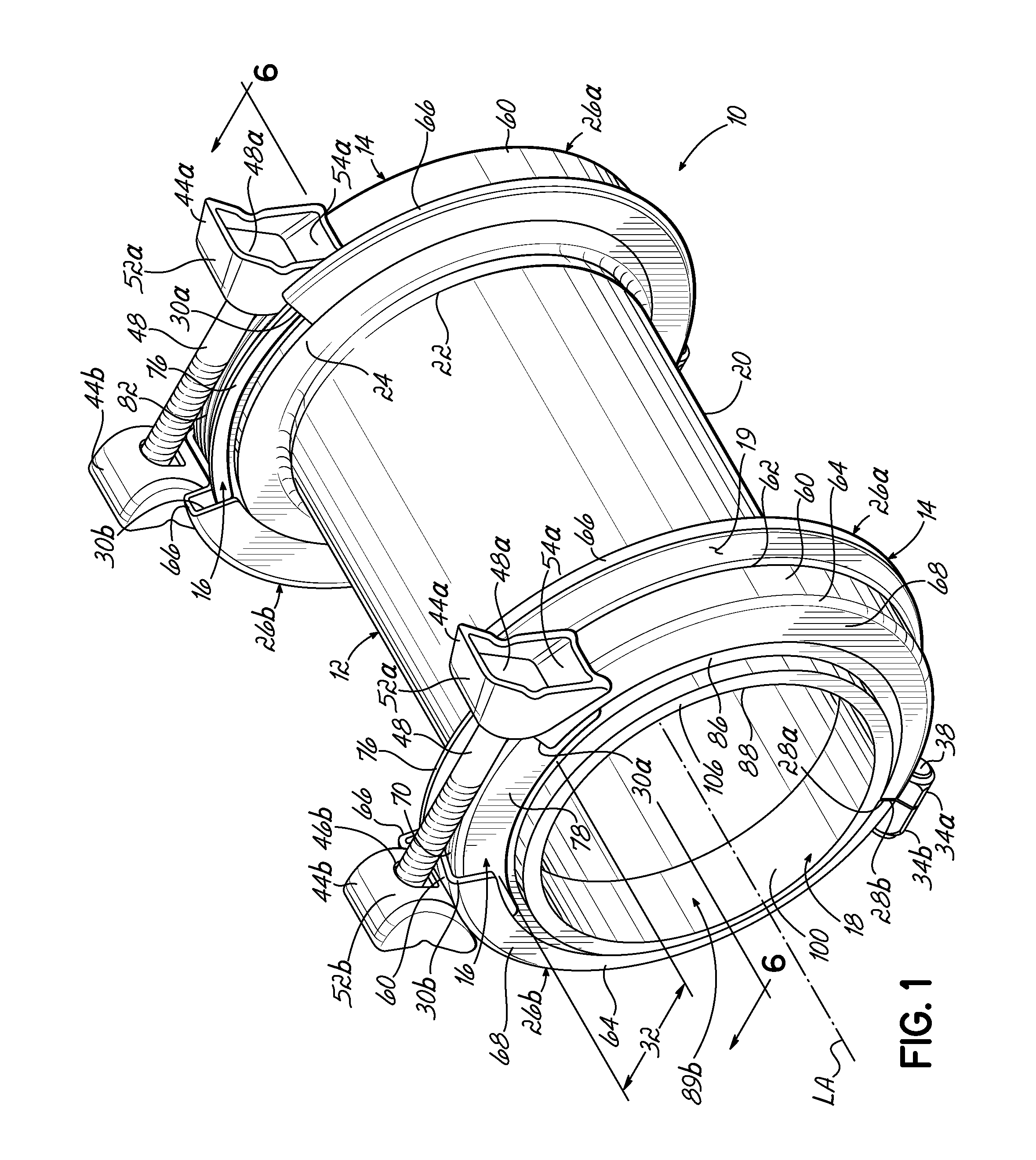 Split-ring gland pipe coupling with corrugated armor and annular gasket having pressure assist slot