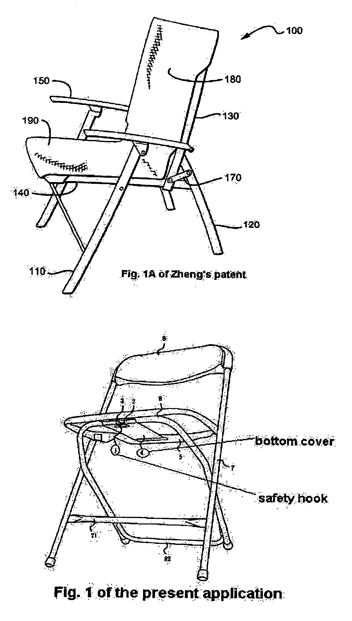 Folding chair with safety folding device