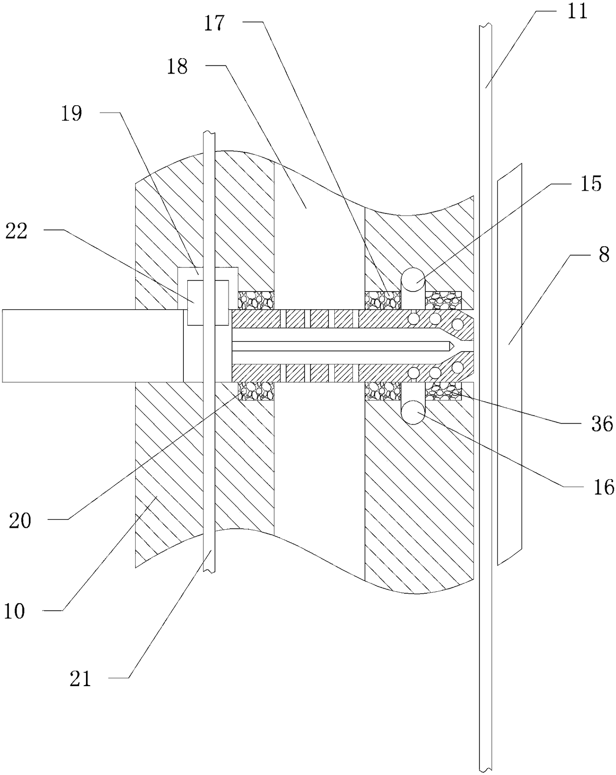 Tipping paper punching device