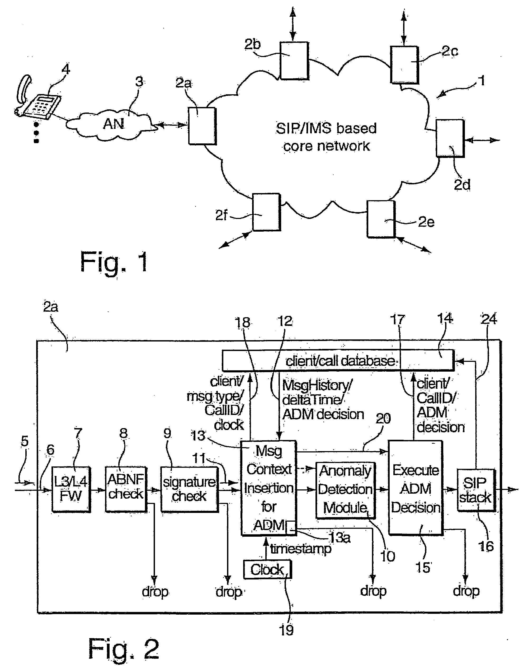 Method for protecting a packet-based network from attacks, and security border node