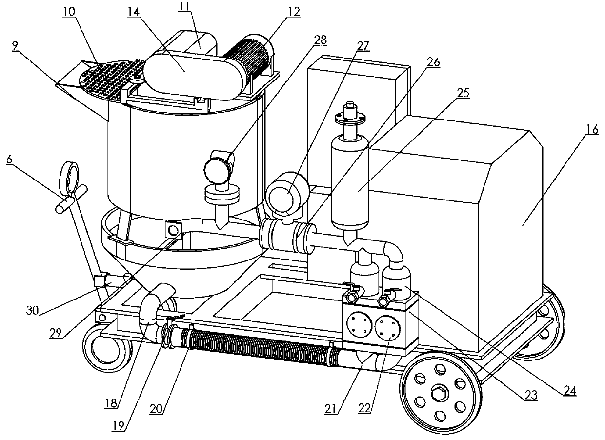 Pressure double-control mold grouting all-in-one machine