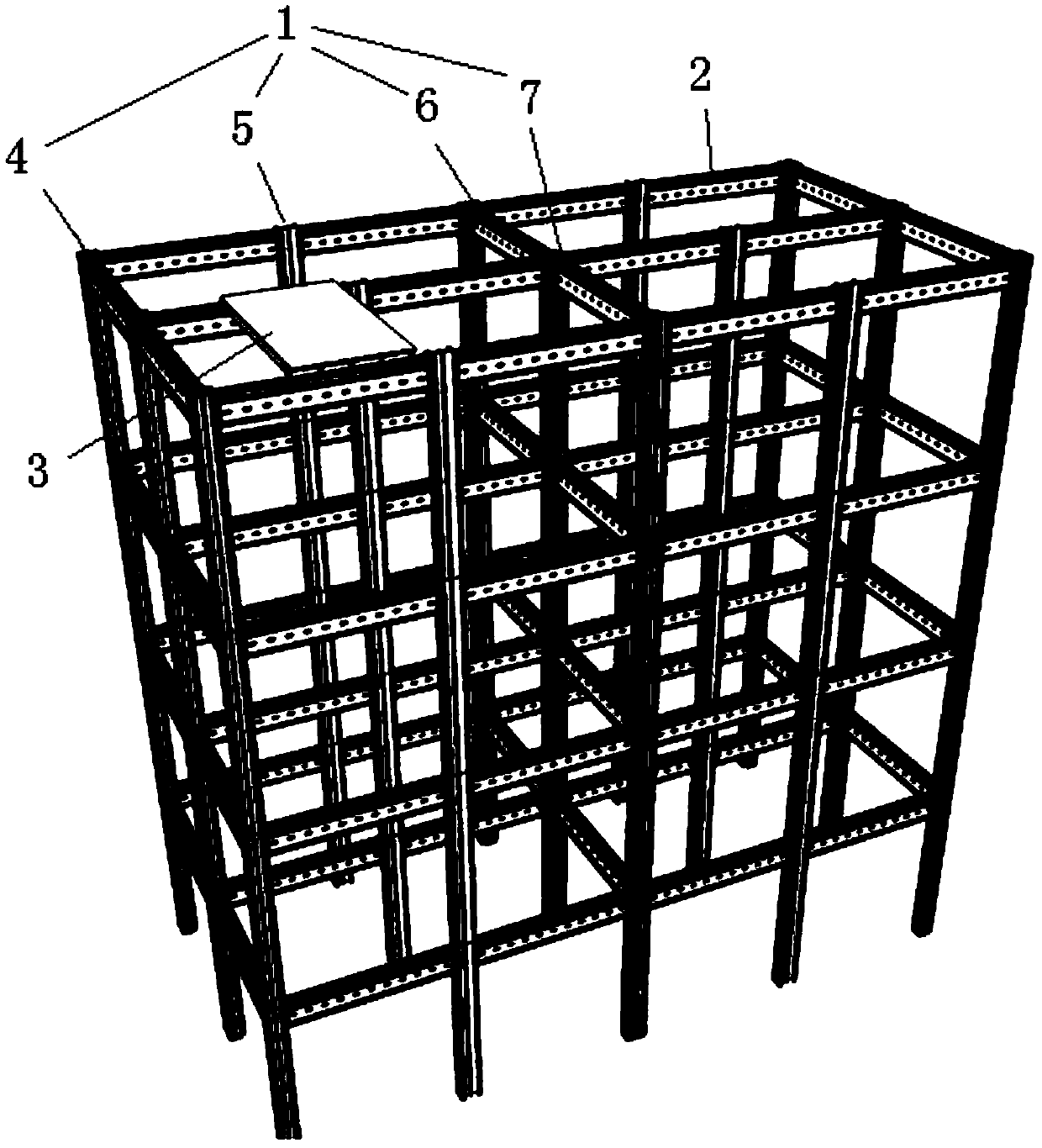 Structural system and construction method of prefabricated cold-formed thin-walled steel composite house