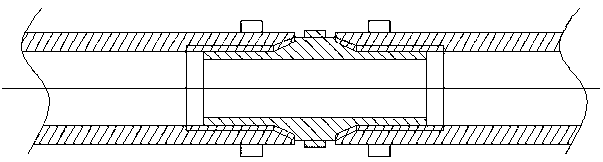 Petroleum pipeline with taper structures
