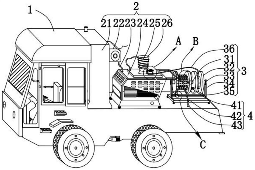 A road vehicle rescue device based on water jet