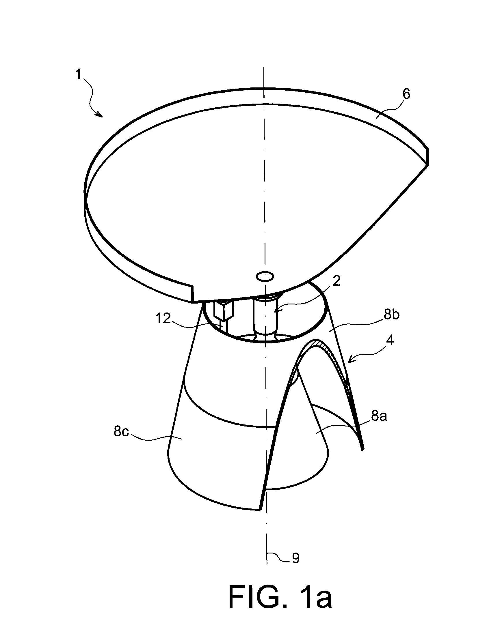 Launcher stage comprising a temporary support structure for temporarily supporting nozzle sections allowing access to the core of the engine