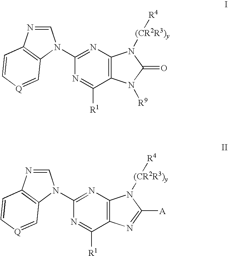 6-substituted 2-(benzimidazolyl)purine and purinone derivatives for immunosuppression