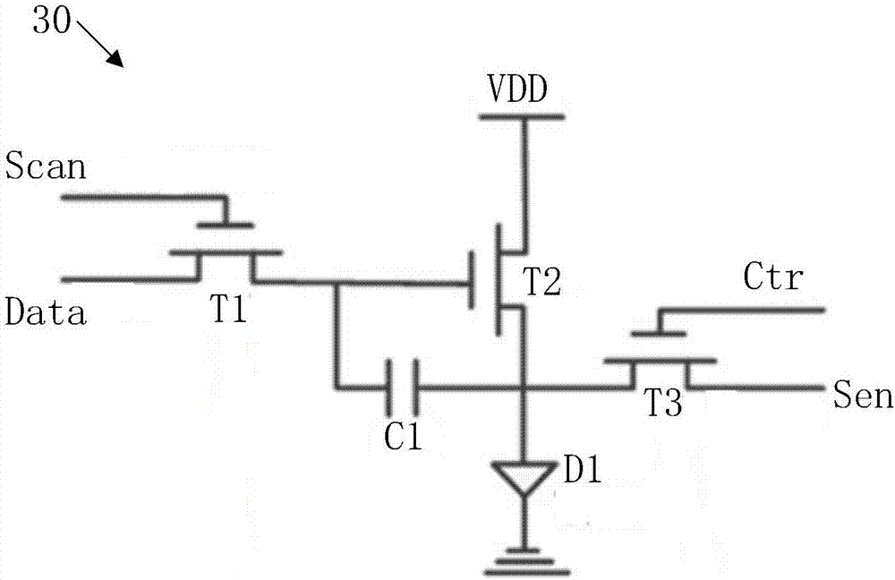 Film transistor structure and AMOLED driving circuit