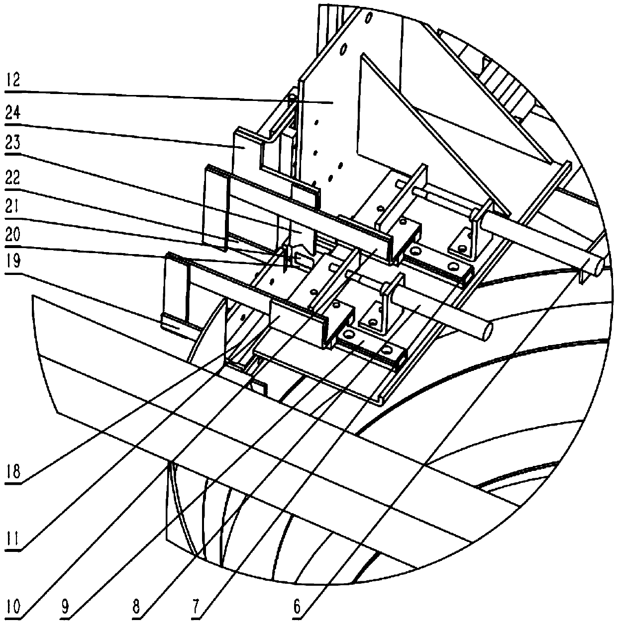 Automatic feeding device and method based on combined vibrating hoppers for injection pump plunger core grinding machine