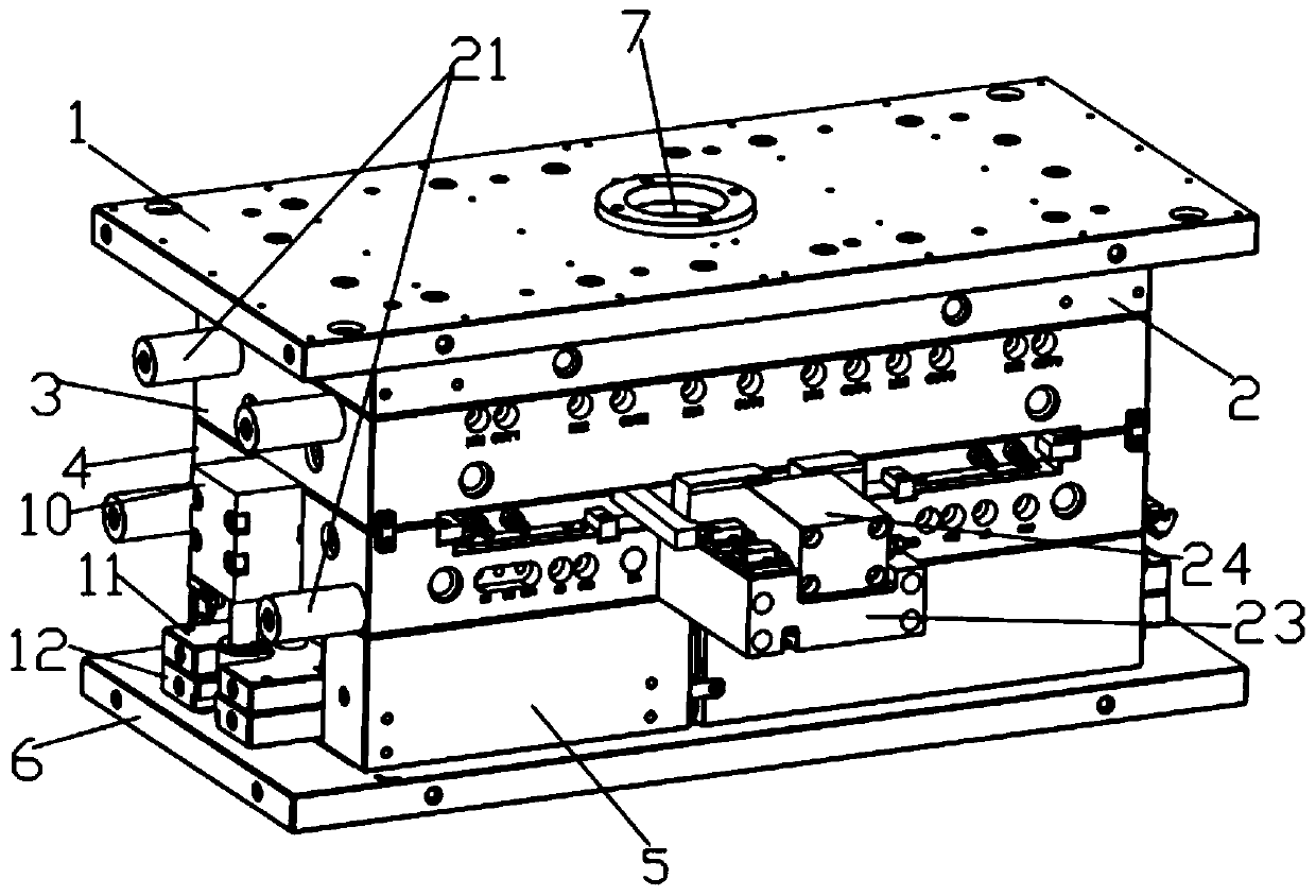 Injection mold for automobile air guide plate