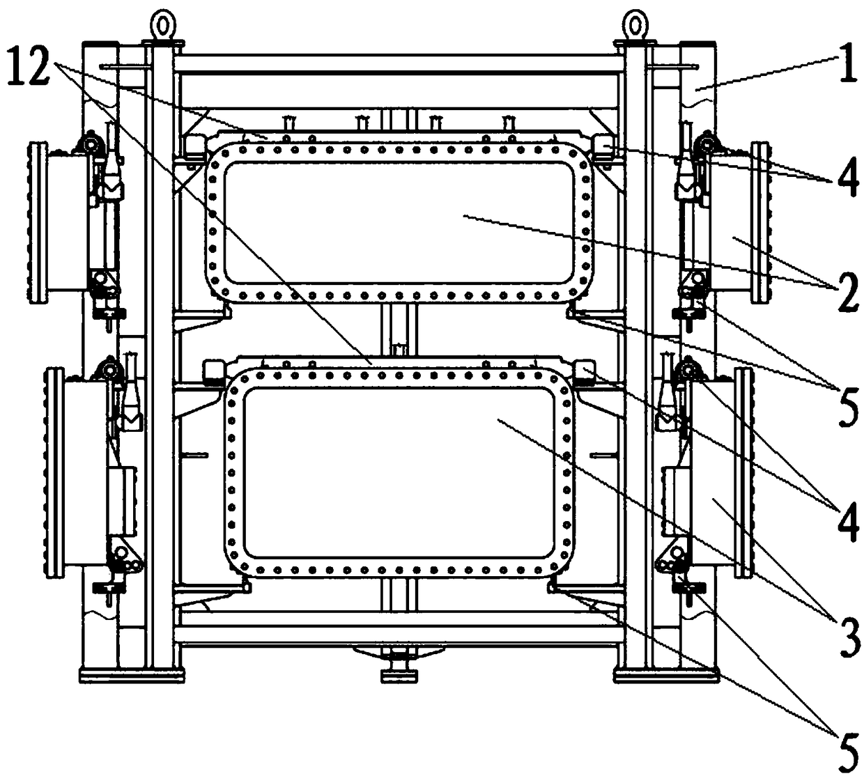 A wall-mounted equipment installation frame with pitch adjustment function