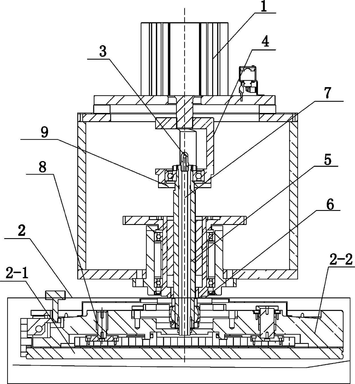 A partition pressurization device and method suitable for large single-sided grinding and polishing equipment