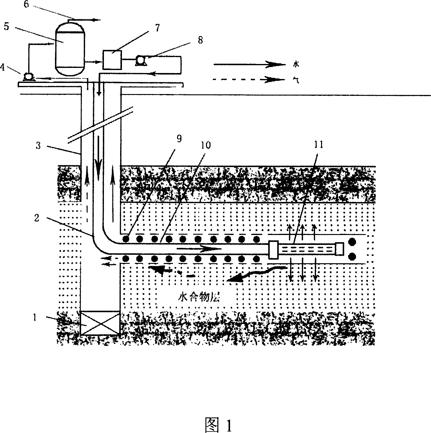Method for recovering sea bottom hydrate by single well heat injection circulation
