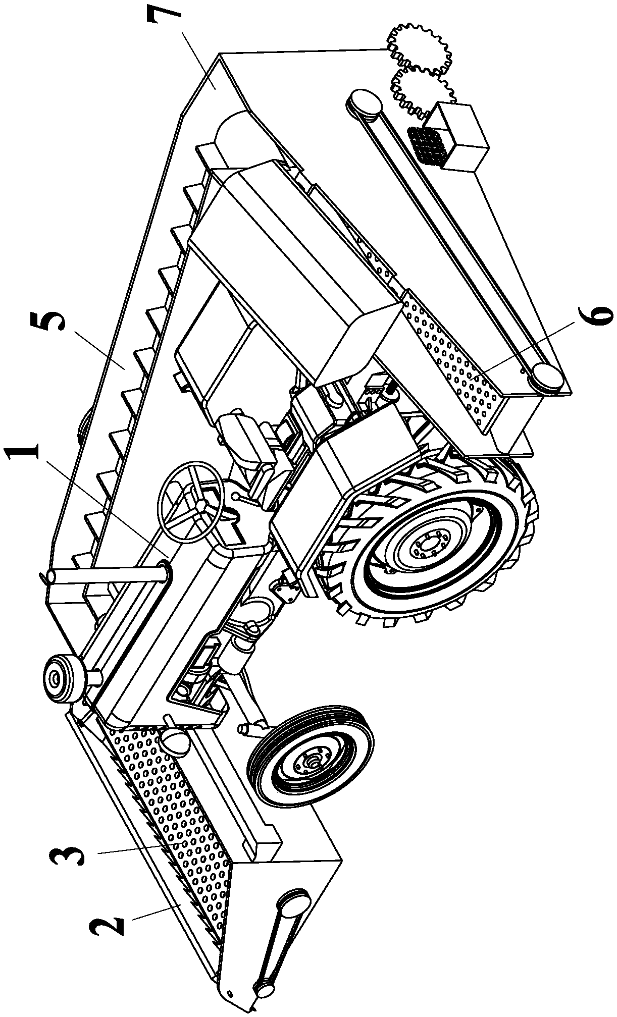 An automatic soil notoginseng harvester