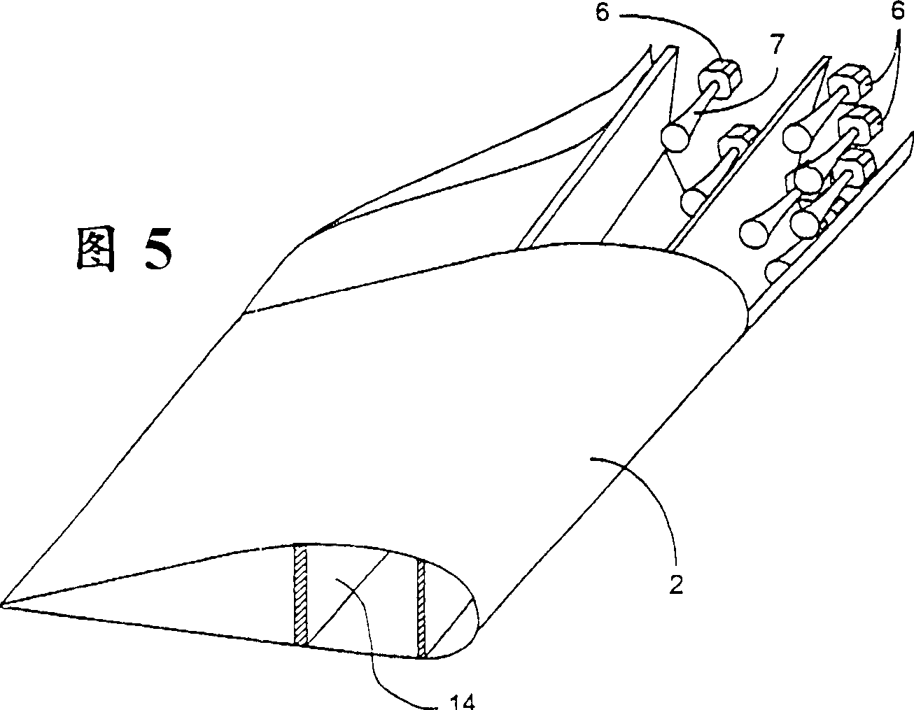 Method and system for deiciing of air foil wings of composite material