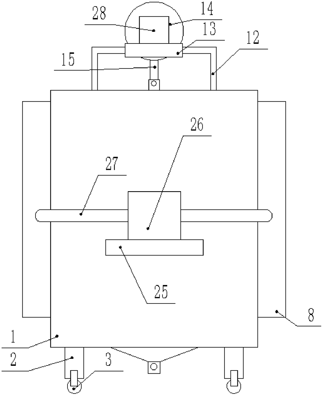 Hardware accessory drying device