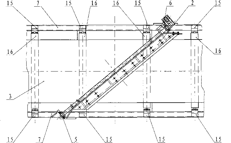 Multi-point side-discharging device of filling belt conveyer