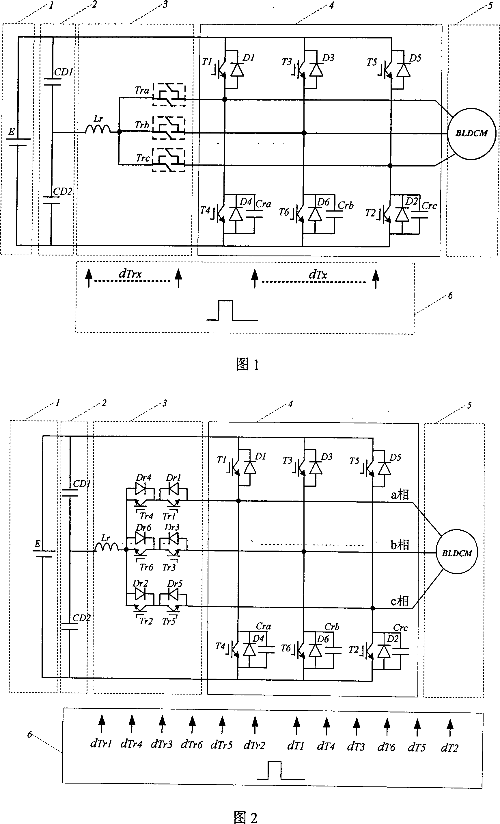 Resonant vibration dead-soft switching inverter circuit applied to brushless DC motor and control method