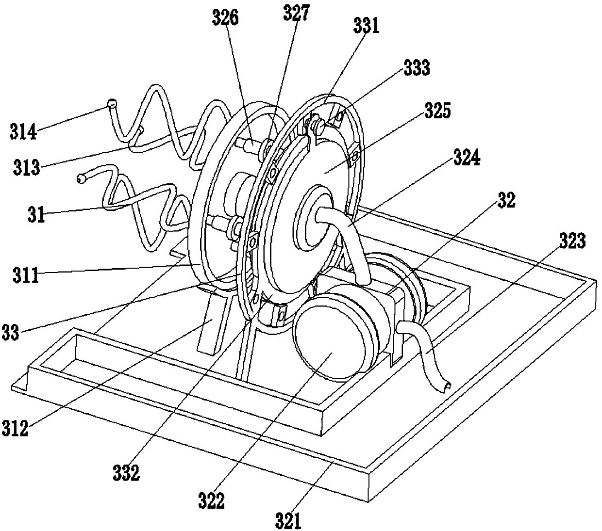 An all-in-one machine for cleaning and storing the inner wall of pig intestines