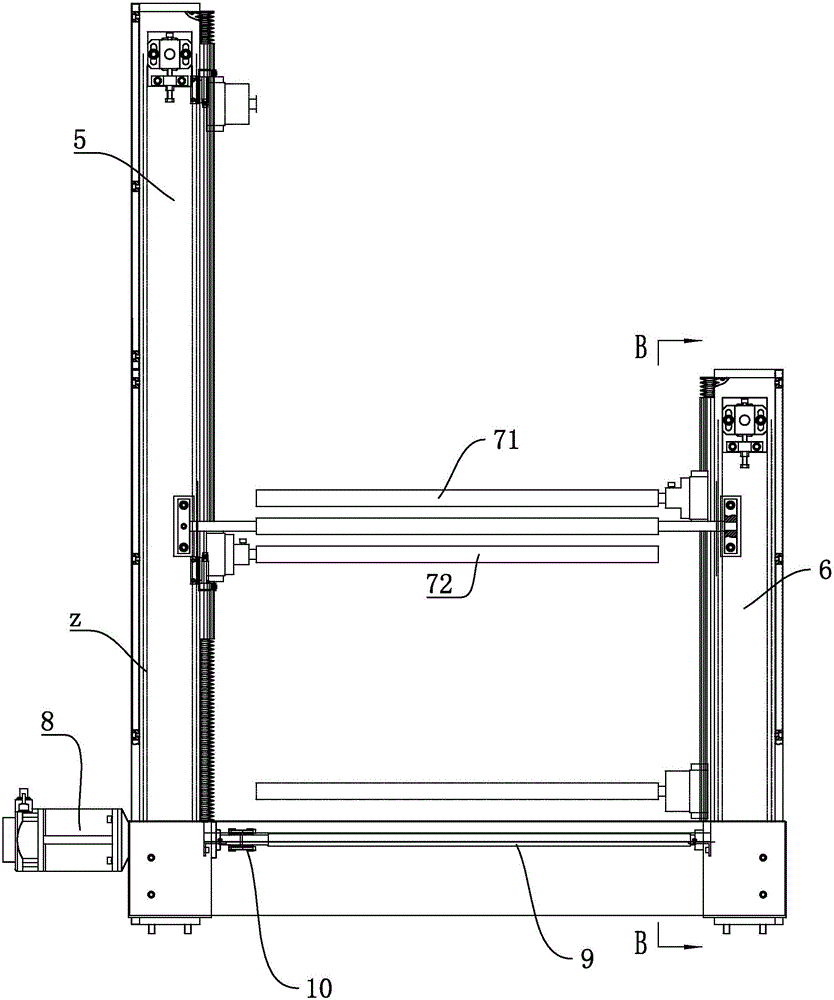 Sectional warping machine and yarn storing, yarn feeding and leasing system thereof