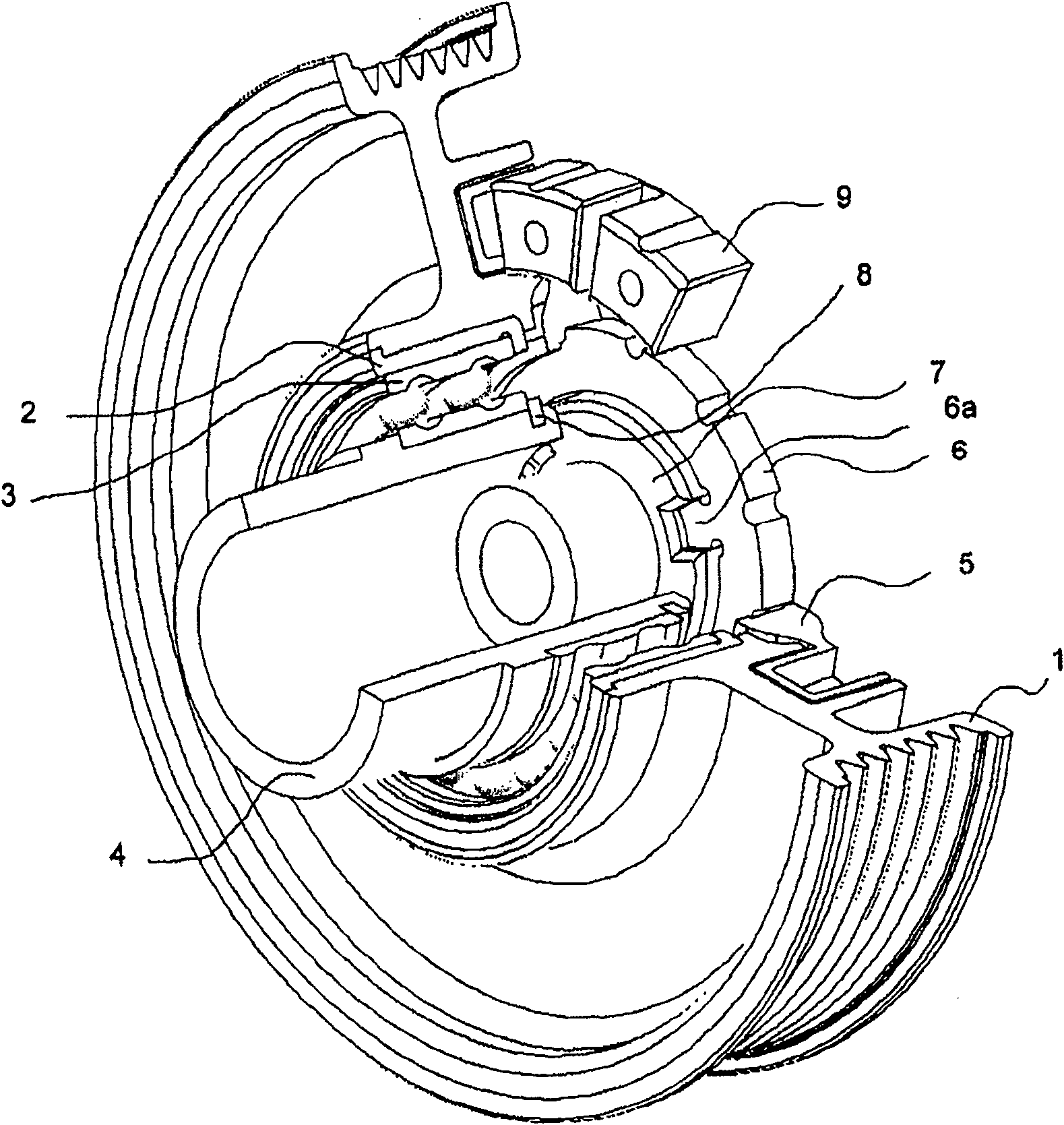 Device for transferring torque from electromotor to compressor