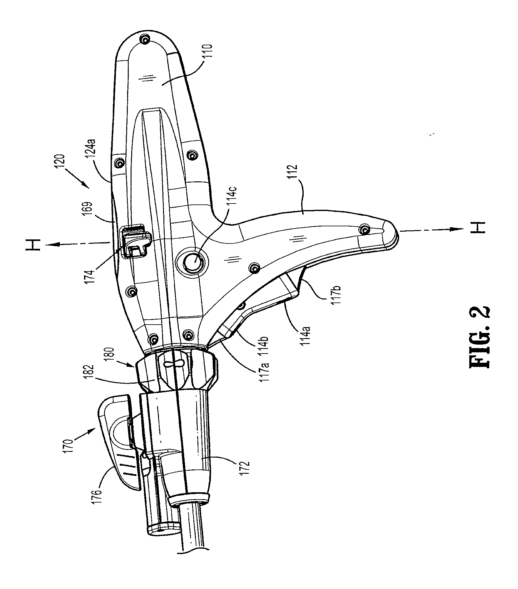 Battery ejection design for a surgical device