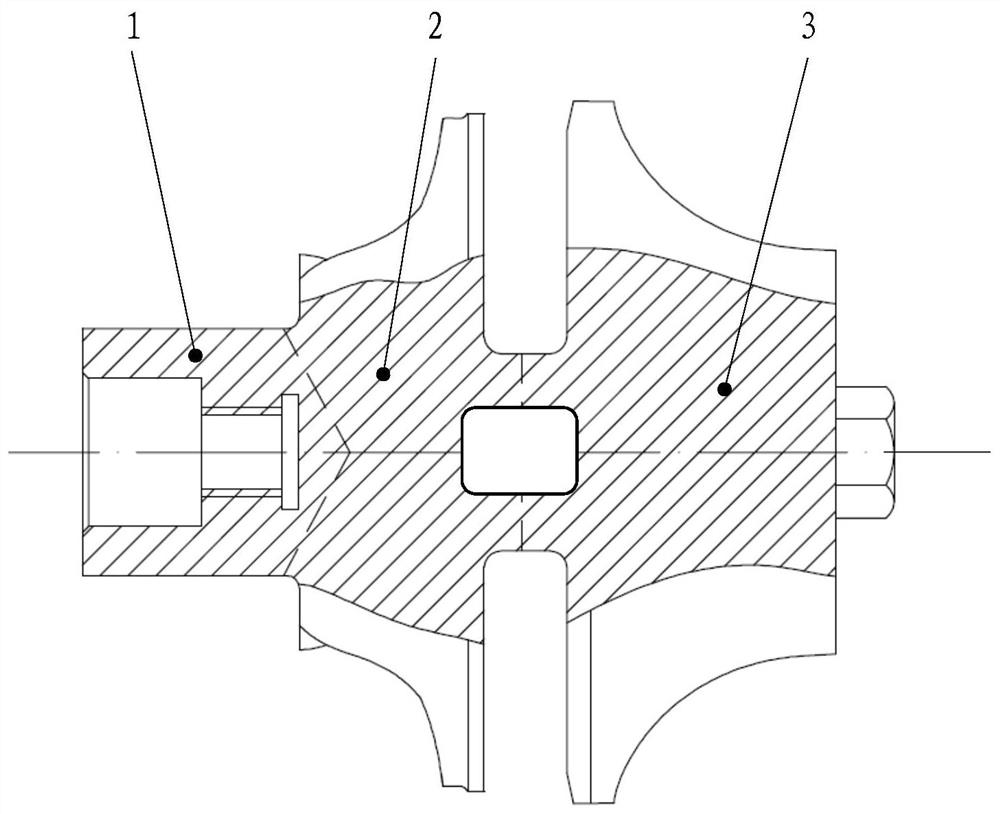 Twin dissimilar material composite radial flow impeller and manufacturing process thereof