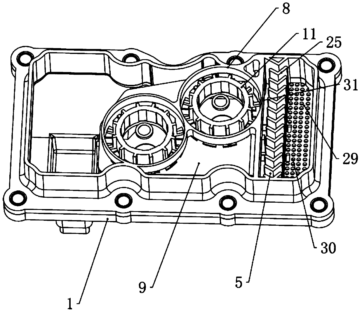 Multi-layer oil-gas separating device for automobile engine