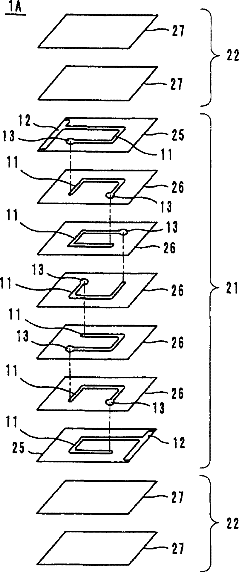 Laminated coil part