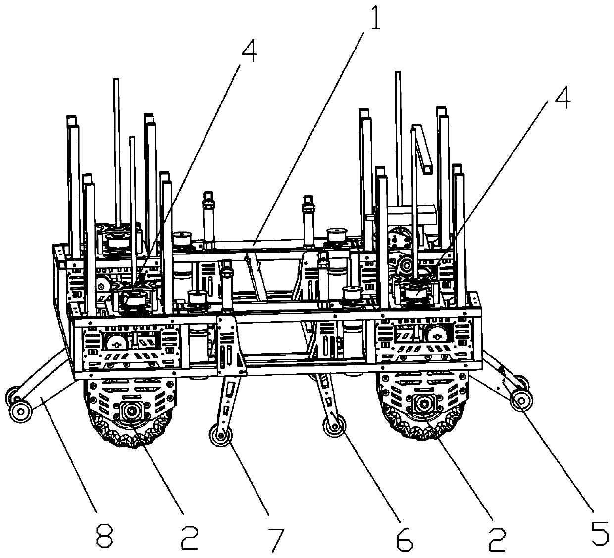 Transportation robot capable of vertically climbing steps